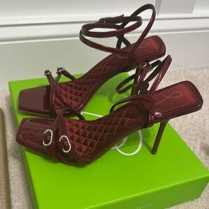Sam Edelman Red Jewelpat Sandals